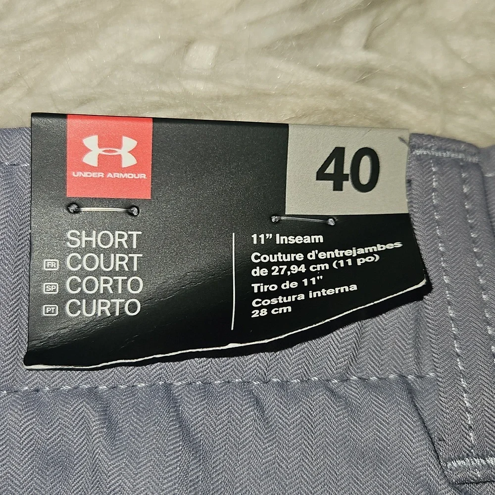 Under Armour HeatGear Golf Shorts – Gray, NWT, Size 40